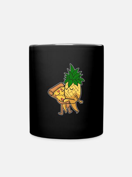 Ananas Pizza Hawaii - Tasse einfarbig - Schwarz