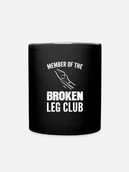 Broken leg - Full Colour Mug - black