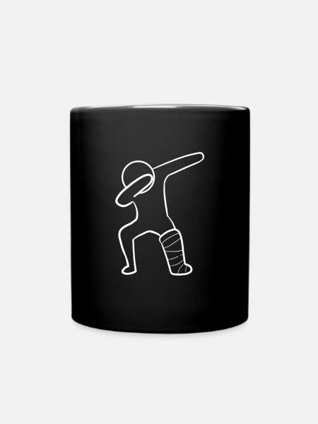 Gebrochenes Bein - Tasse einfarbig - Schwarz