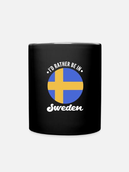 Schweden Schwedisch - Tasse einfarbig - Schwarz