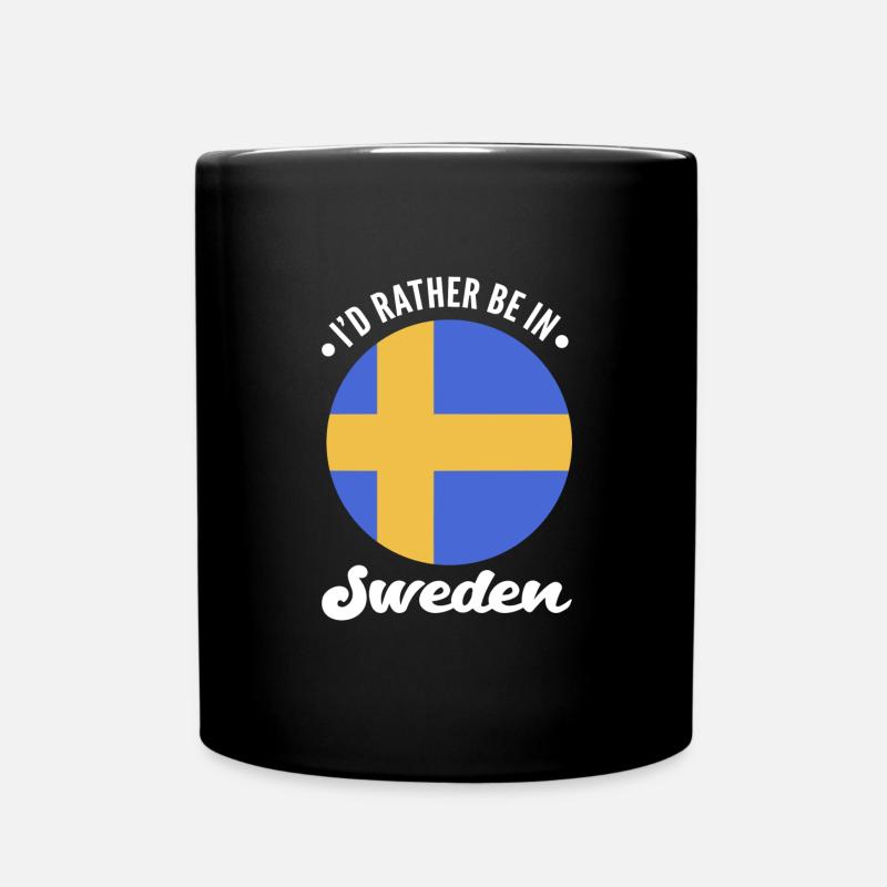 Schweden Schwedisch - Tasse einfarbig - Schwarz