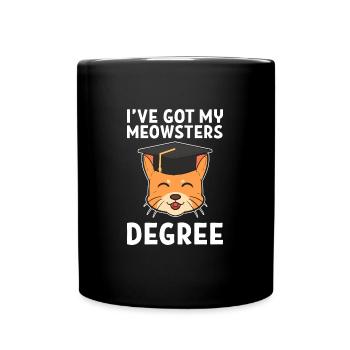 Master Studium Abschlussfeier - Tasse einfarbig - Schwarz - Vorne