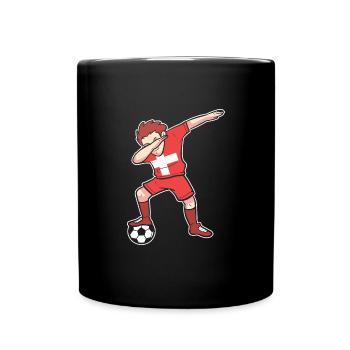 Schweiz - Tasse einfarbig - Schwarz - Vorne