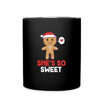 bonhomme en pain d’épice Coeur en pain d’épice Snacking en pain d’épice - Mug uni - noir - Devant