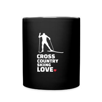 Ich Liebe Langlauf Stilvolles - Tasse einfarbig - Schwarz - Vorne