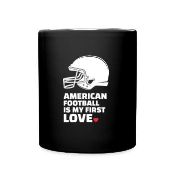 I love American football stylish - Full Colour Mug - black - Front