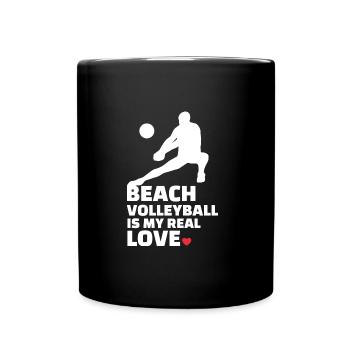 J’adore le beach-volley Plage élégante - Mug uni - noir - Devant