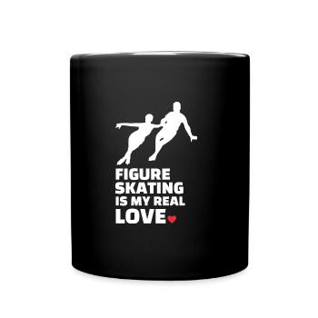 Eiskunstlauf - Tasse einfarbig - Schwarz - Vorne
