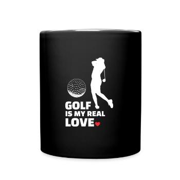 Ich Liebe Golf - Tasse einfarbig - Schwarz - Vorne