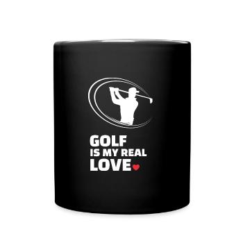 Ich Liebe Golf - Tasse einfarbig - Schwarz - Vorne