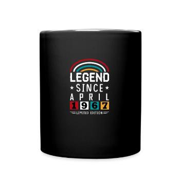1967 Legend Since Birthday Gift April - Full Colour Mug - black - Front