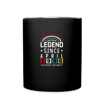 1996 Legend Since Birthday Gift April - Full Colour Mug - black - Front