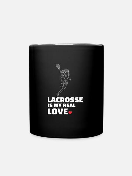 Ich Liebe Lacrosse - Tasse einfarbig - Schwarz