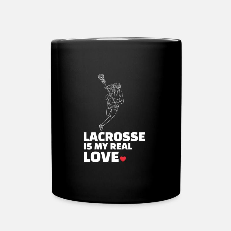 Ich Liebe Lacrosse - Tasse einfarbig - Schwarz