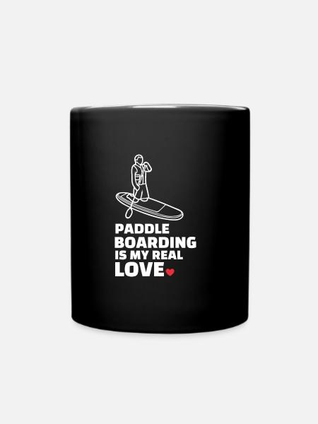 Ich Liebe Paddleboarding - Tasse einfarbig - Schwarz