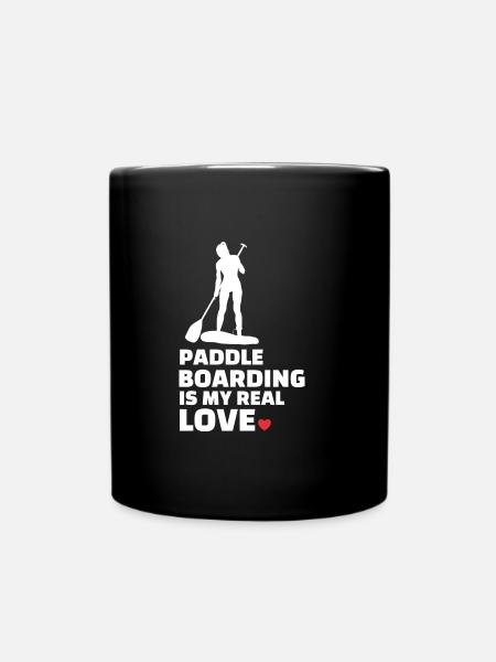 Ich Liebe Paddleboarding - Tasse einfarbig - Schwarz