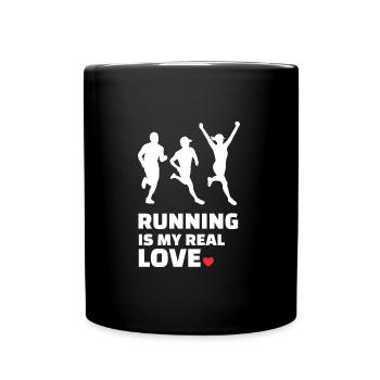 Ich Liebe Rennen - Tasse einfarbig - Schwarz - Vorne