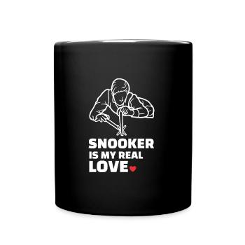 Ich Liebe Snooker - Tasse einfarbig - Schwarz - Vorne