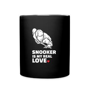 Ich Liebe Snooker - Tasse einfarbig - Schwarz - Vorne