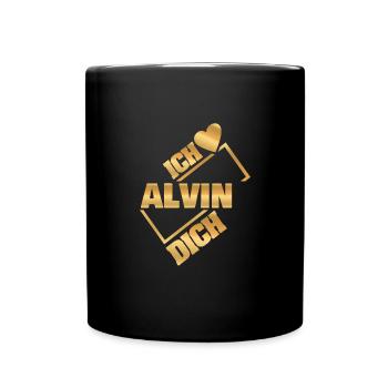 Geschenk für Alvin - Tasse einfarbig - Schwarz - Vorne
