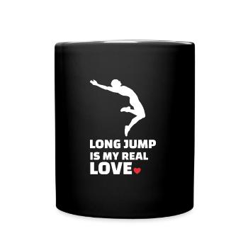 Ich Liebe Weitsprung - Tasse einfarbig - Schwarz - Vorne
