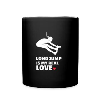 Ich Liebe Weitsprung - Tasse einfarbig - Schwarz - Vorne