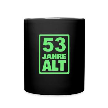 Alter 53 - Tasse einfarbig - Schwarz - Vorne