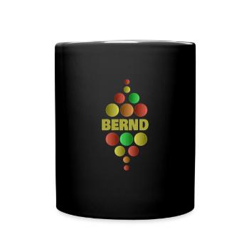 Inscription Bernd - Mug uni - noir - Devant