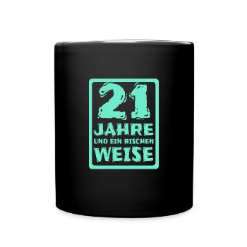 Alter 21 - Tasse einfarbig - Schwarz - Vorne