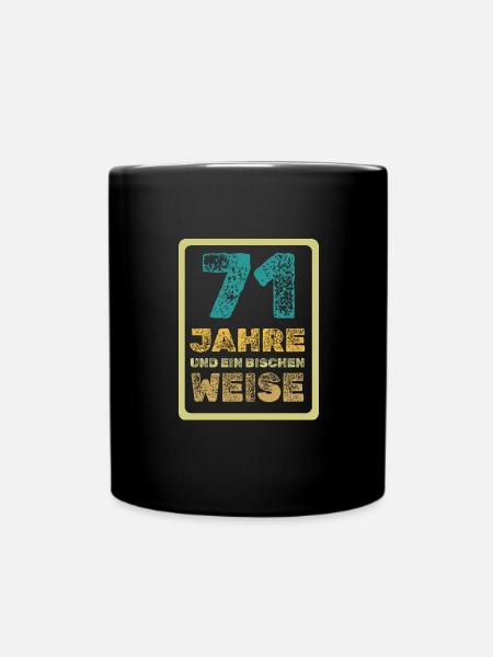 Alter 71 - Tasse einfarbig - Schwarz