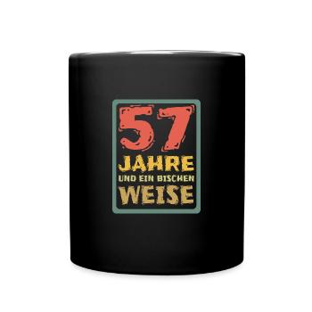 Spruch 57 - Tasse einfarbig - Schwarz - Vorne