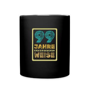 Weisheit 99 - Tasse einfarbig - Schwarz - Vorne