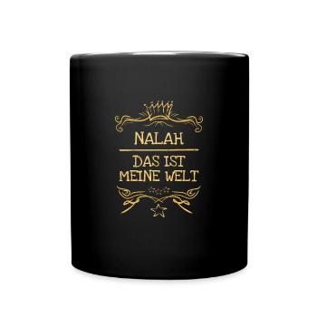 Mädchenname Nalah - Tasse einfarbig - Schwarz - Vorne