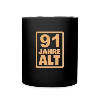 Alt 91 - Tasse einfarbig - Schwarz - Vorne