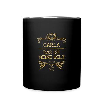 Mädchenname Carla - Tasse einfarbig - Schwarz - Vorne