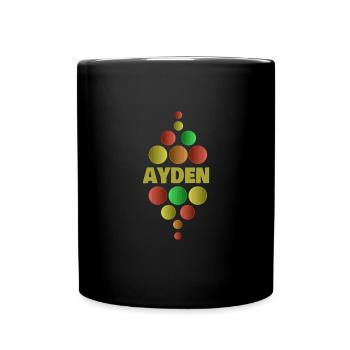 Geschenk für Ayden - Tasse einfarbig - Schwarz - Vorne