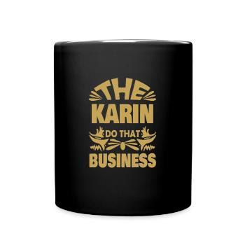 Karin comme nom - Mug uni - noir - Devant