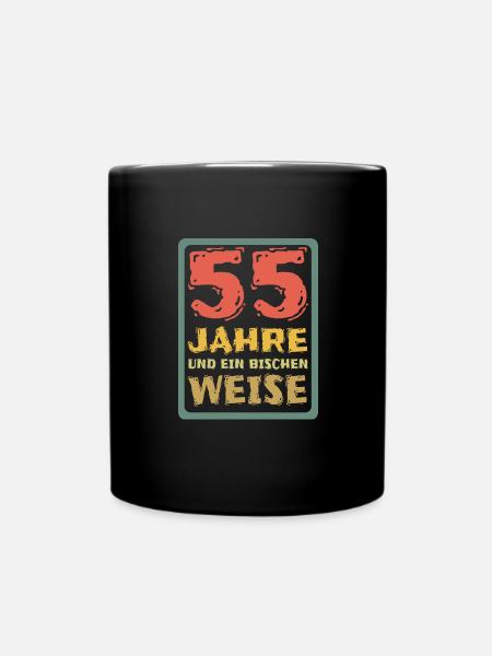 Weisheit 55 - Tasse einfarbig - Schwarz