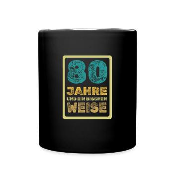 Age 80 - Full Colour Mug - black - Front