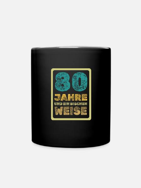 Alter 80 - Tasse einfarbig - Schwarz
