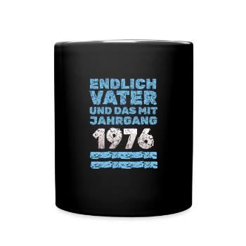 Endlich 1976 - Tasse einfarbig - Schwarz - Vorne