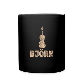 Bratsche Björn - Tasse einfarbig - Schwarz - Vorne