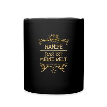 Nom de la fille Hanife - Mug uni - noir - Devant