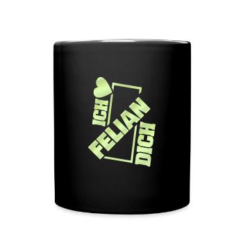 Felian als Couple - Tasse einfarbig - Schwarz - Vorne