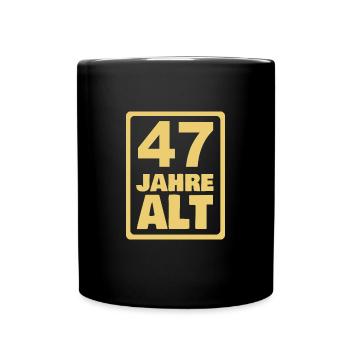 47 - Tasse einfarbig - Schwarz - Vorne