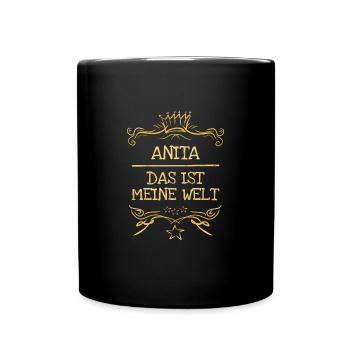 Geschenk für Anita - Tasse einfarbig - Schwarz - Vorne
