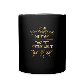 Mädchenname Miriam - Tasse einfarbig - Schwarz - Vorne