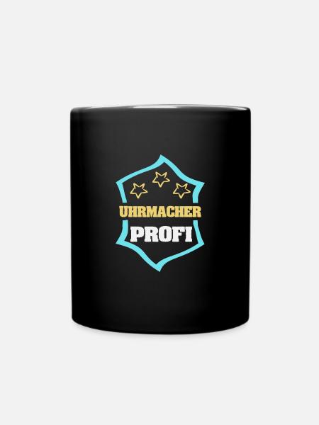 Uhrmacher - Tasse einfarbig - Schwarz