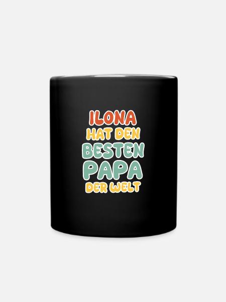Geschenk für Ilona - Tasse einfarbig - Schwarz