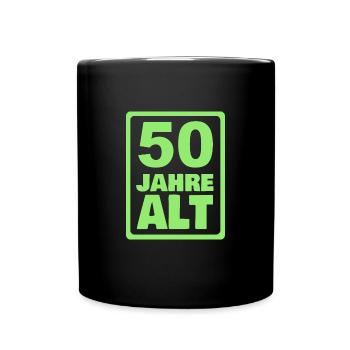 50 - Tasse einfarbig - Schwarz - Vorne